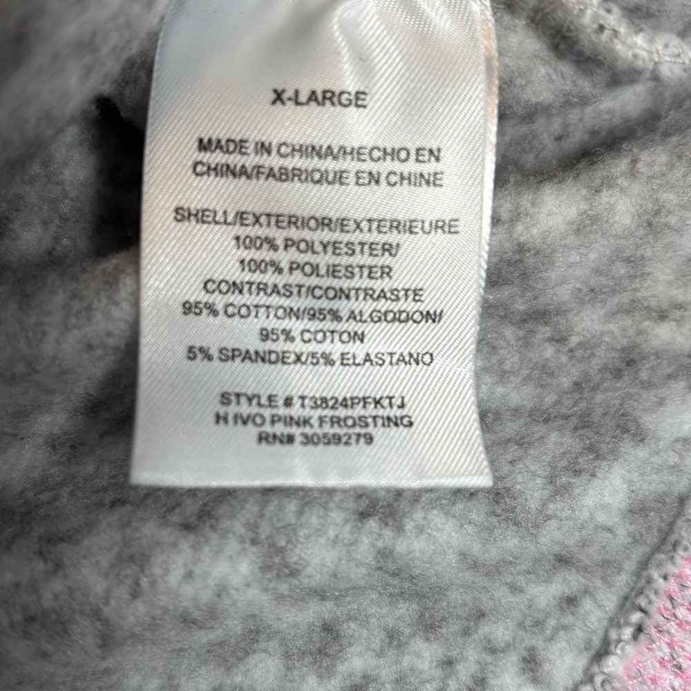 Thread & Supply Grey Pink‎ Hivo Pink Frosting Quarter Zip Fleece Pullover XL - Picture 4 of 8